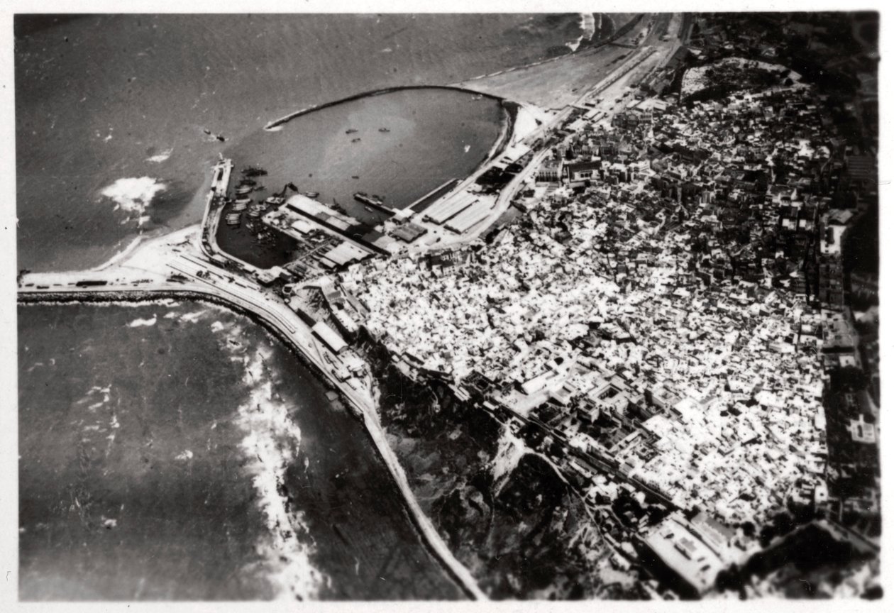Luftfoto af Tanger, Marokko, fra en Zeppelin, 1930 1933 af Unbekannt