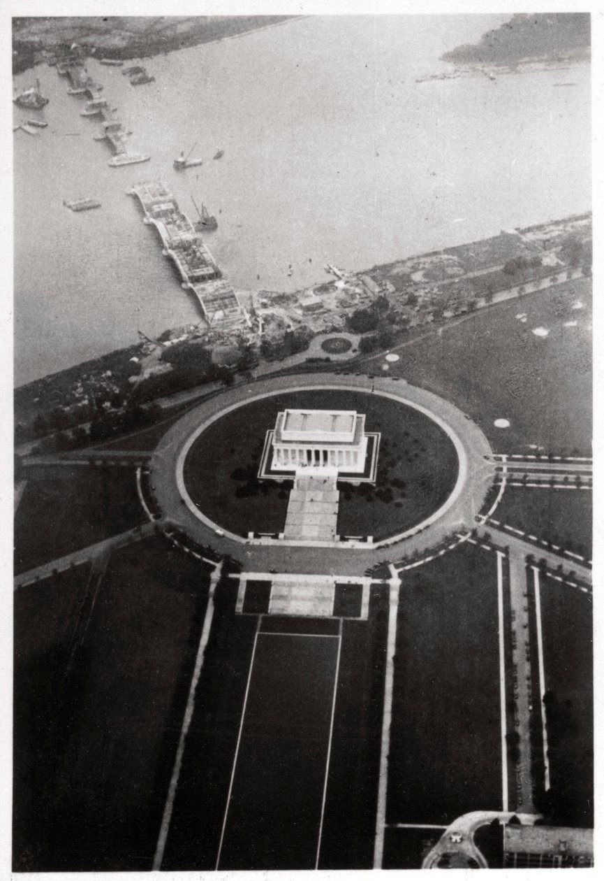 Luftfoto af Lincoln Memorial, Washington DC, USA, fra en Zeppelin, 1928 1933 af Unbekannt