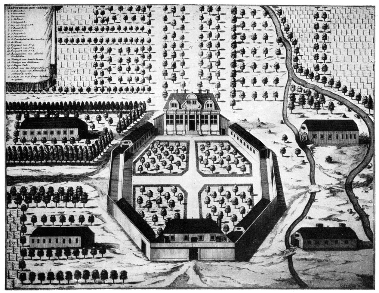 Luftfoto af vingården Vergelegen, Sydafrika, 1700-tallet 1931 af Unbekannt