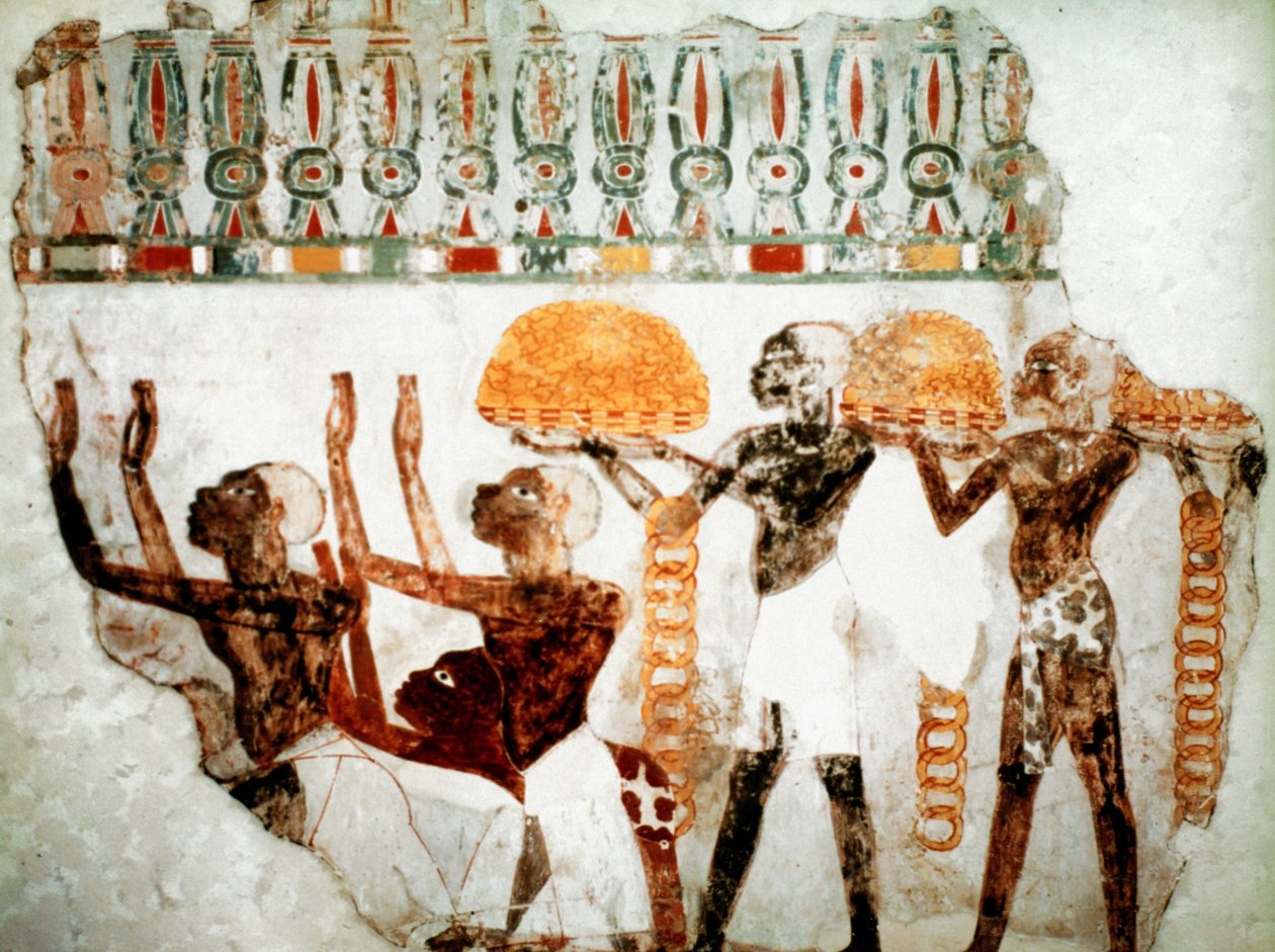 Afrikanere med guld, c1400 f.Kr af Unbekannt