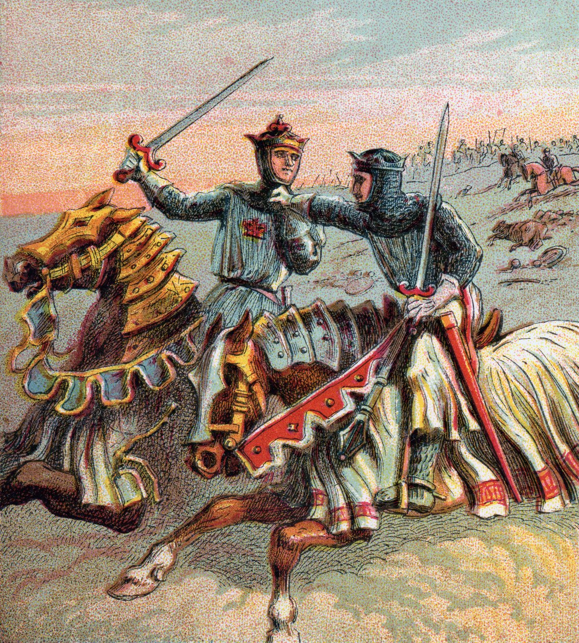 Efter slaget ved Crecy, 1346, c1850 af Unbekannt