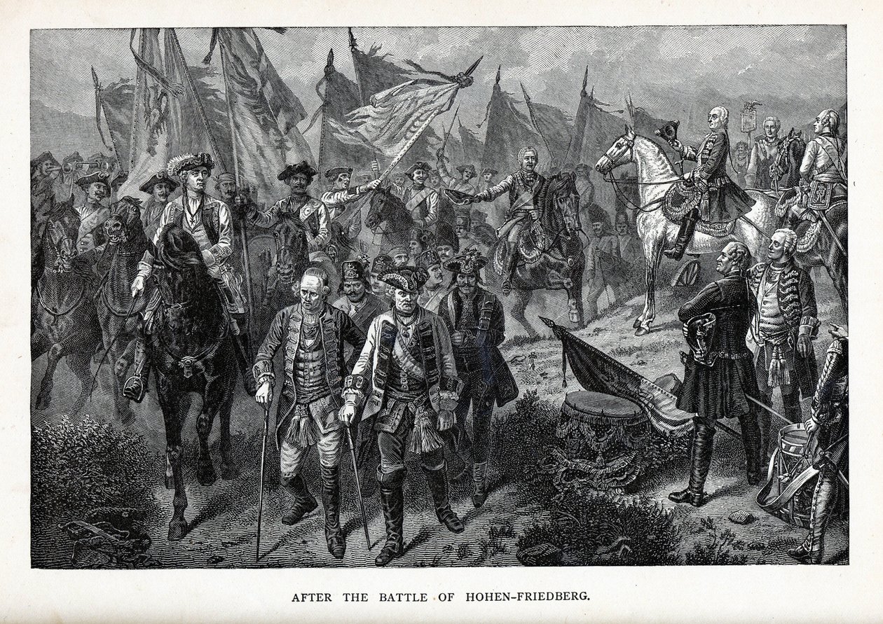Efter slaget ved Hohenfriedberg, 1882 af Unbekannt
