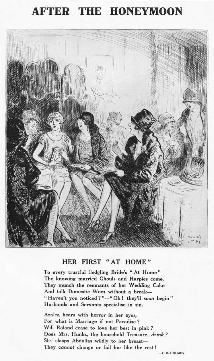 Efter bryllupsrejsen - hendes første hjemme, 1927 af Unbekannt