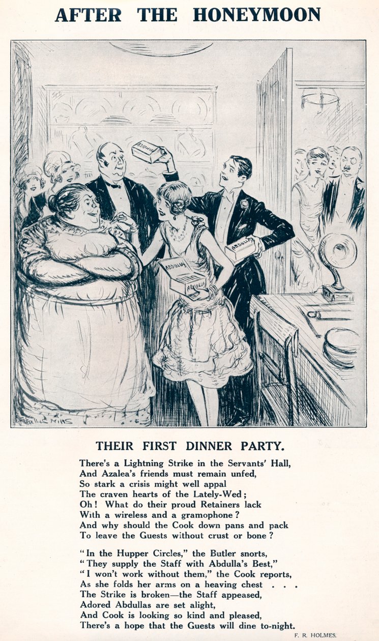 After the Honeymoon - Deres første middagsselskab, 1927 af Unbekannt