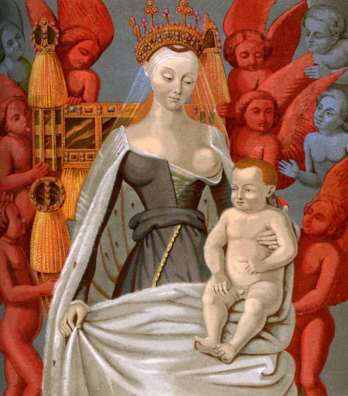 Agnès Sorel 1421-1450, elskerinde til kong Charles VII af Frankrig, c1450 1849 af Unbekannt