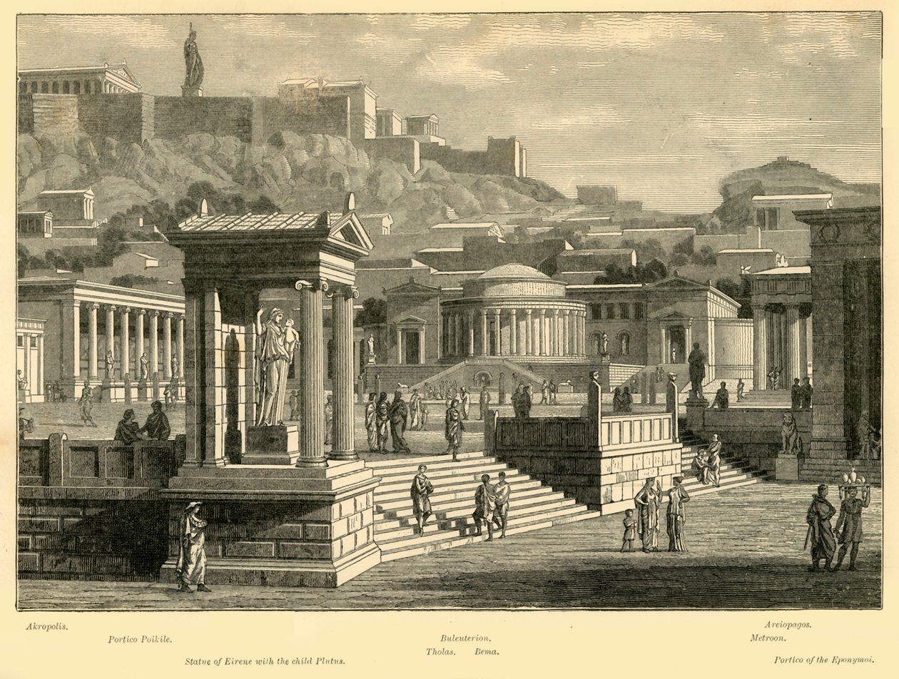Agora i Athen restaureret, 1890. af Unbekannt