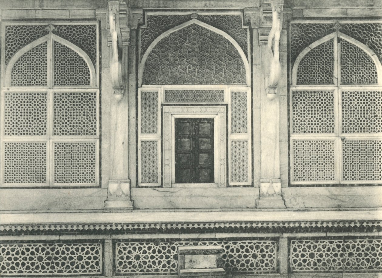 Agra. Skærm af Sulim Chishtish Tomb, Futtehpur Sikri. af Unbekannt