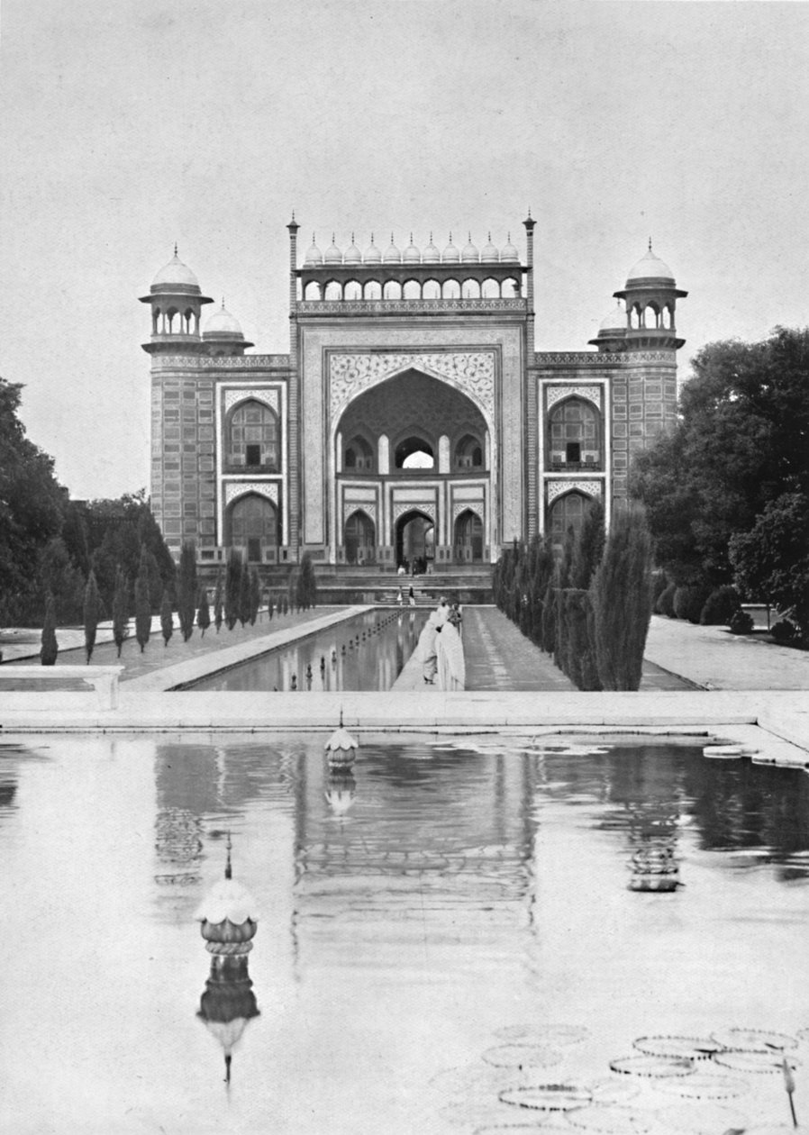 Agra. Porten til Taj Mahal, c1910. af Unbekannt