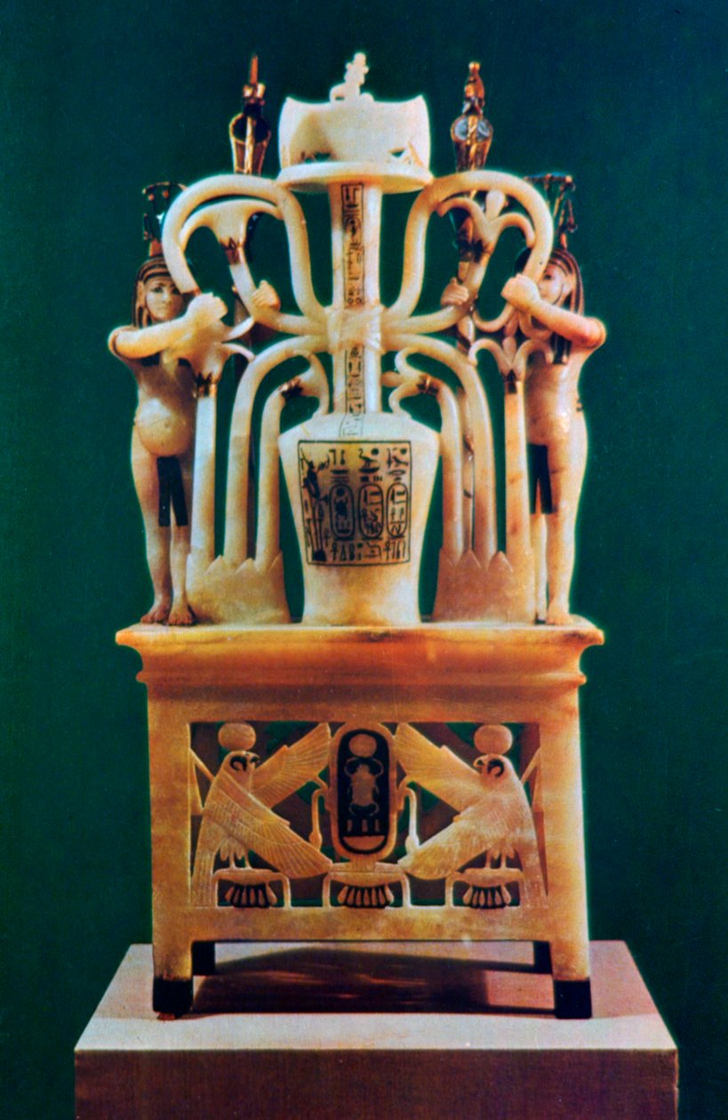 Alabast parfumevase fra Tutankhamons grav, 1300-tallet f.Kr af Unbekannt