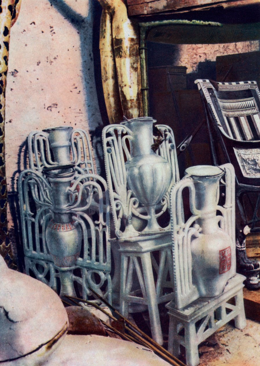 Alabastvaser, Tutankhamons grav, Egypten, 1933-1934 af Unbekannt