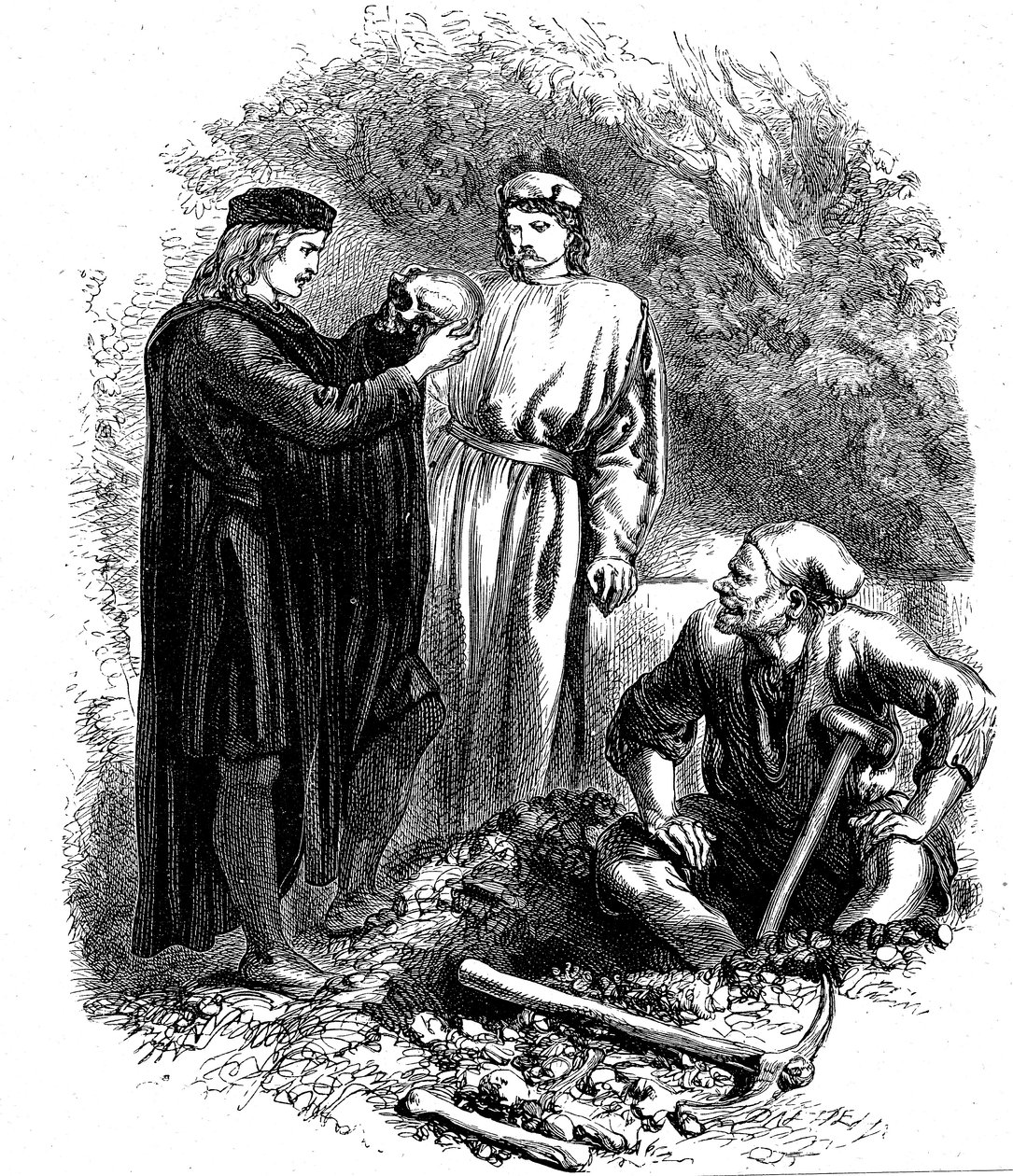 Ak, stakkels Yorick! Jeg kendte ham, Horatio, c1850 af Unbekannt