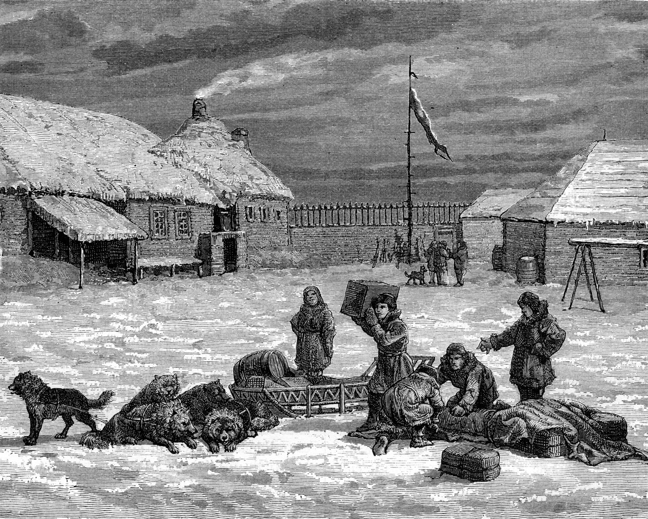 Alaska scene, USA, 1800-tallet af Unbekannt