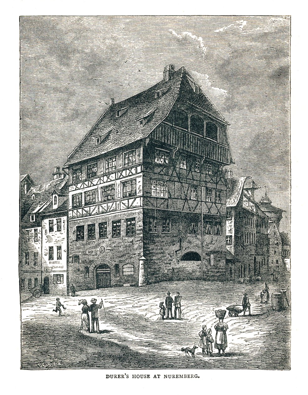 Albert Durers House, Nürnberg, Tyskland, 1893 af Unbekannt