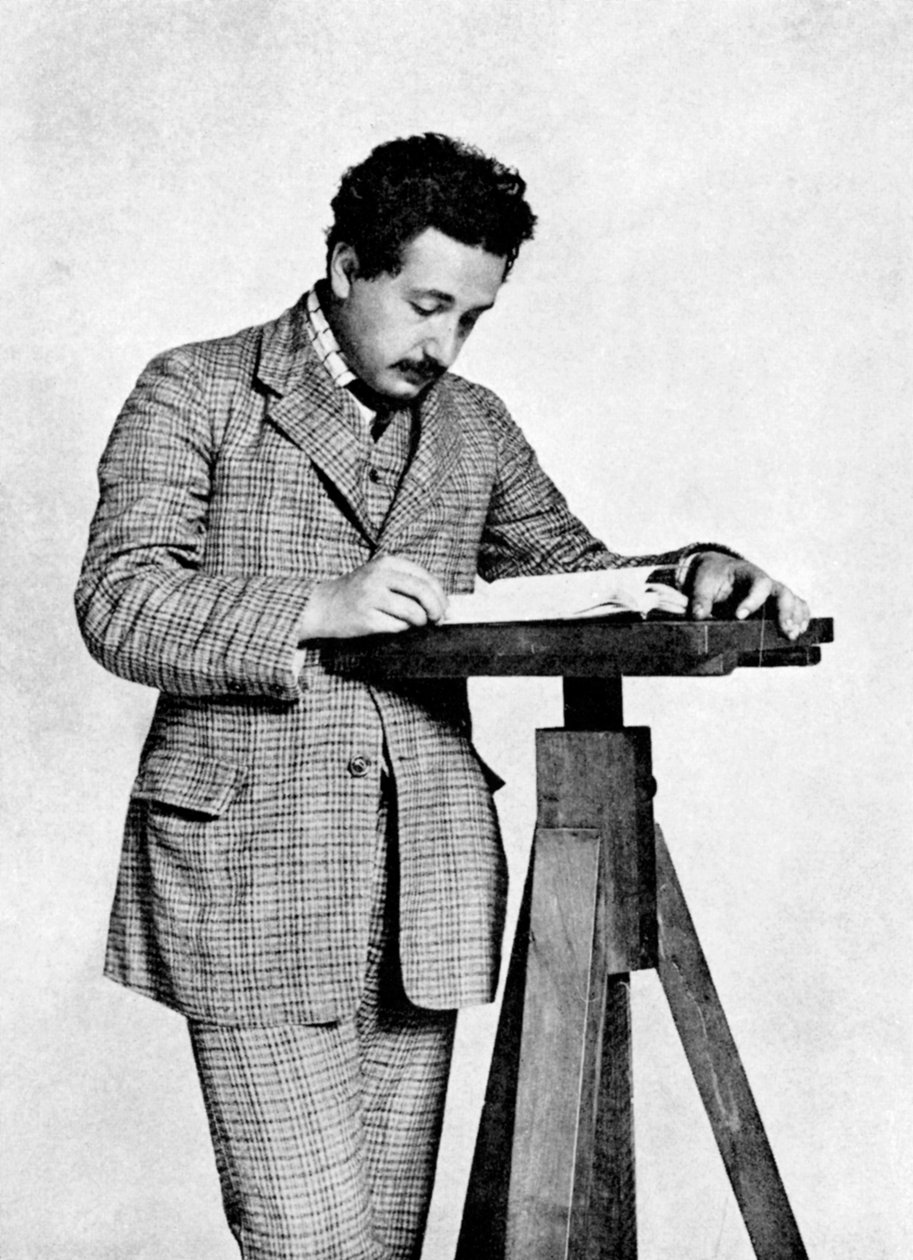 Albert Einstein 1879-1955, tysk-schweizisk matematiker og teoretisk fysiker, 1905 af Unbekannt