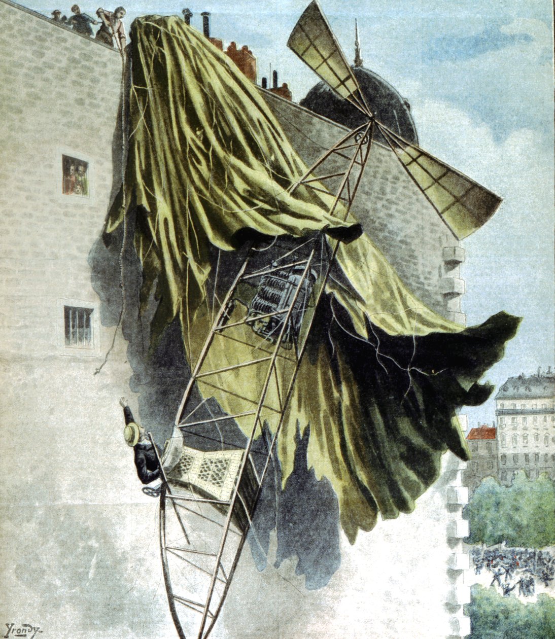 Alberto Santos-Dumont 1873-1932 brasiliansk aeronaut, mislykket forsøg på Deutsch-prisen af Unbekannt