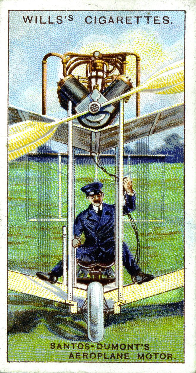 Alberto Santos-Dumont, brasiliansk aeronaut, første registrerede flyvning i Europa, 1906, 1915 af Unbekannt