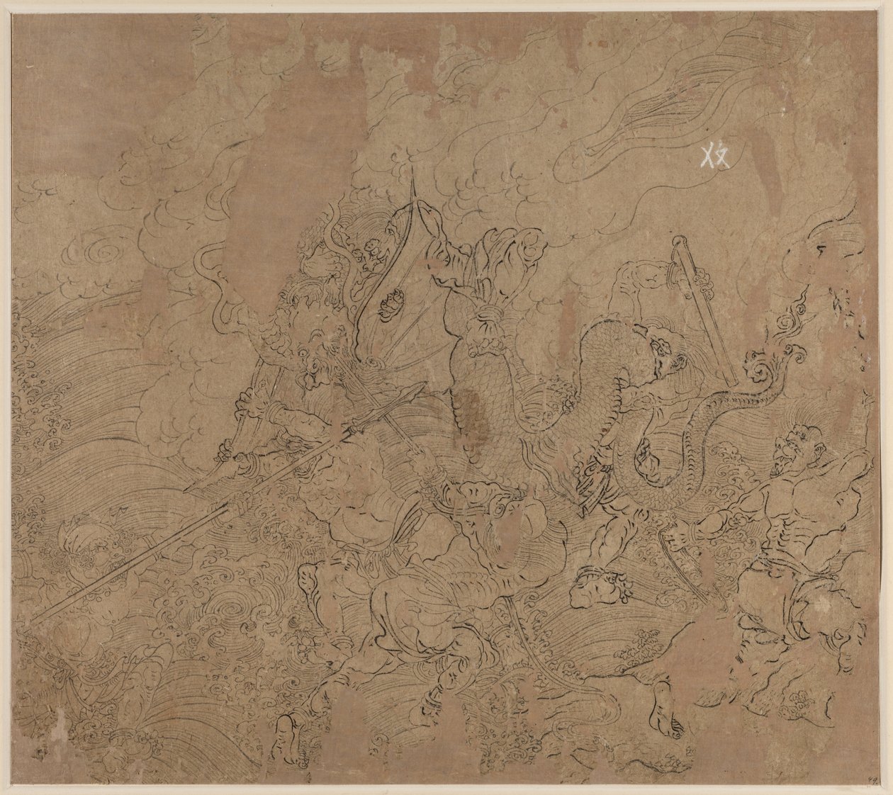 Album med daoistiske og buddhistiske temaer: Search the Mountain: Leaf 49, 1200-tallet. af Unbekannt