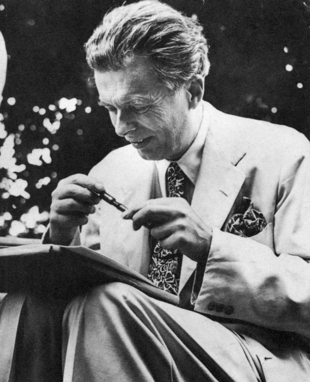 Aldous Leonard Huxley 1894-1963, engelsk essayist og romanforfatter, c1950