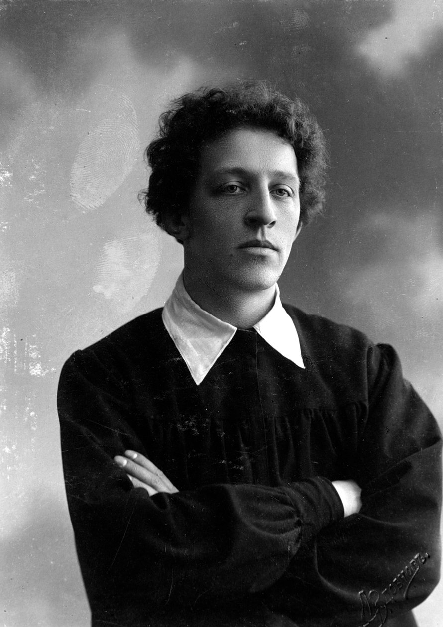 Alexander Blok, russisk digter, omkring 1900-tallet af Unbekannt