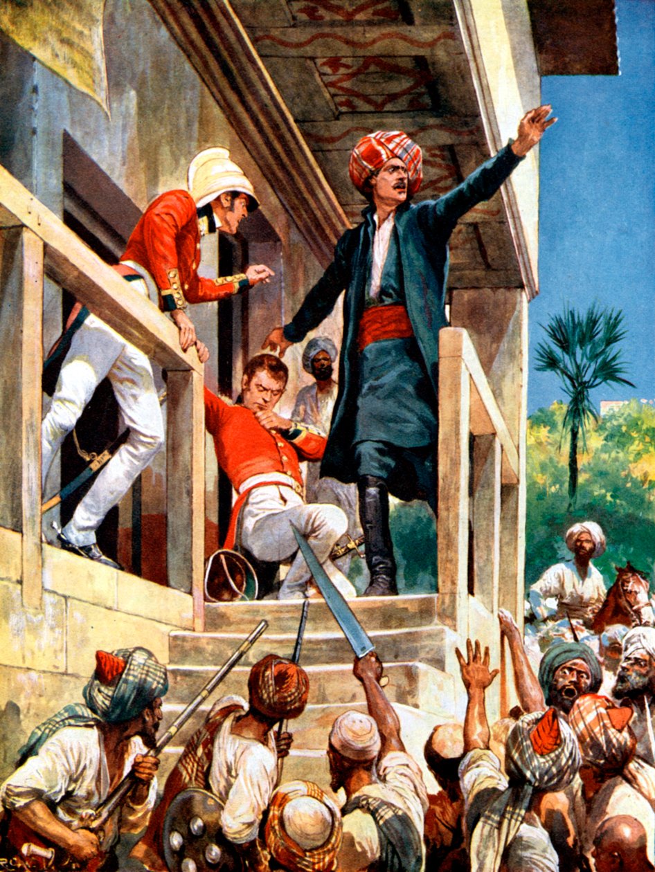 Alexander Burnes, skotsk diplomat myrdet af afghanere under den første anglo-afghanske krig, 1841 af Unbekannt