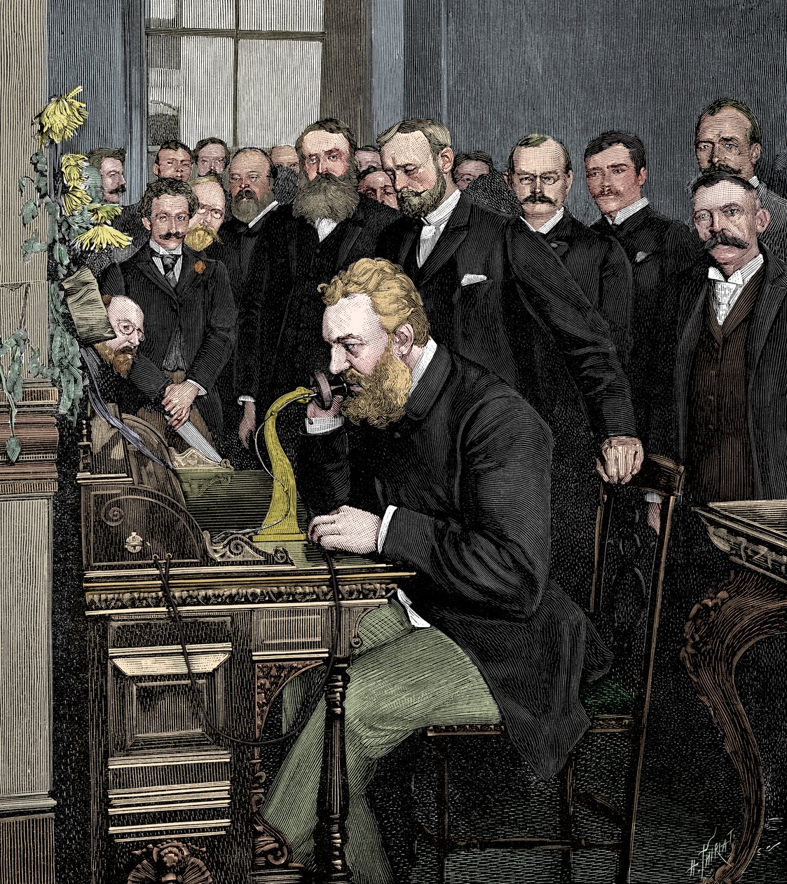 Alexander Graham Bell 1847-1922, skotskfødt amerikansk opfinder af Unbekannt