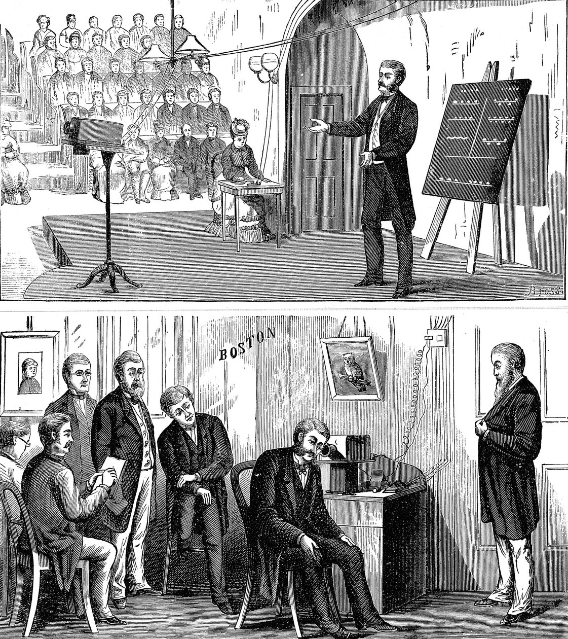 Alexander Graham Bell 1847-1922, skotskfødt amerikansk opfinder, 1877 1890 af Unbekannt