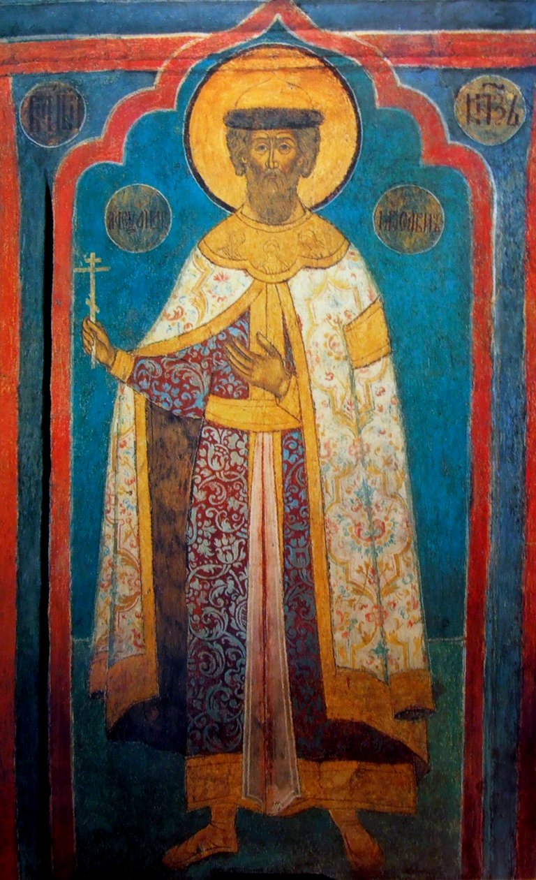 Alexander Nevsky, hertug af Novgorod, storhertug af Vladimir, 1666 af Unbekannt