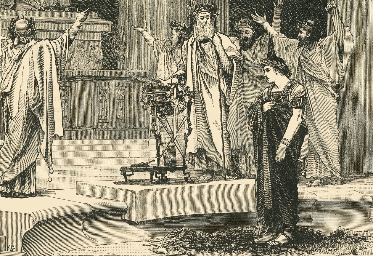 Alexander ved Jupiter Ammons tempel, 1890. af Unbekannt