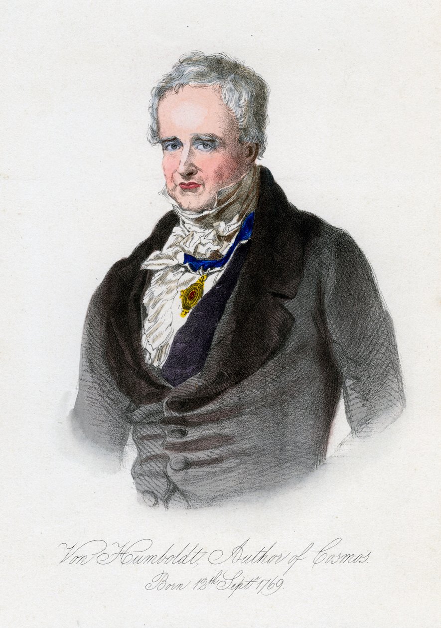 Alexander von Humboldt, preussisk naturforsker og opdagelsesrejsende, c1800-tallet af Unbekannt