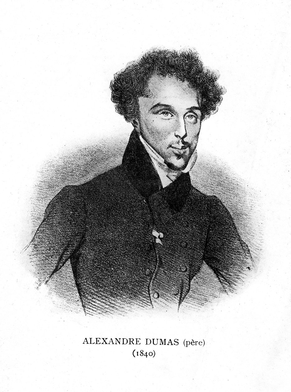 Alexandre Dumas den Ældre, fransk romanforfatter og dramatiker, 1840 af Unbekannt