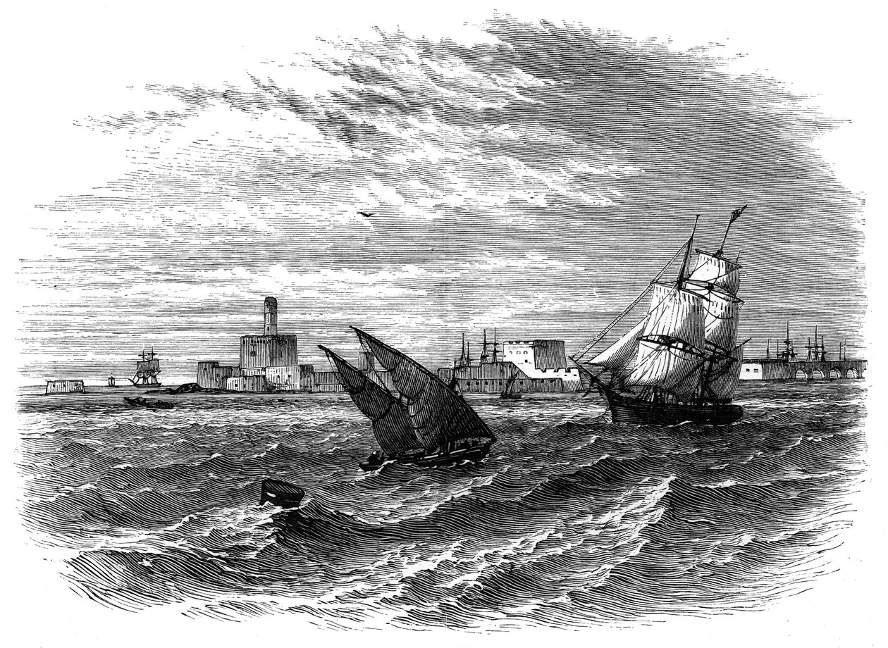 Alexandria fra havet, Egypten, c1890 af Unbekannt