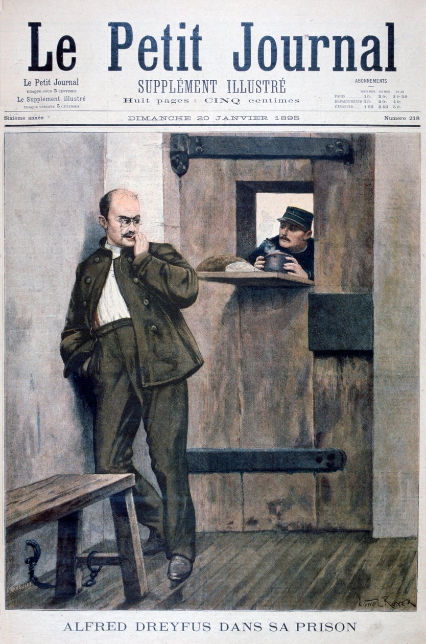 Alfred Dreyfus i fængslet, 1895 af Unbekannt