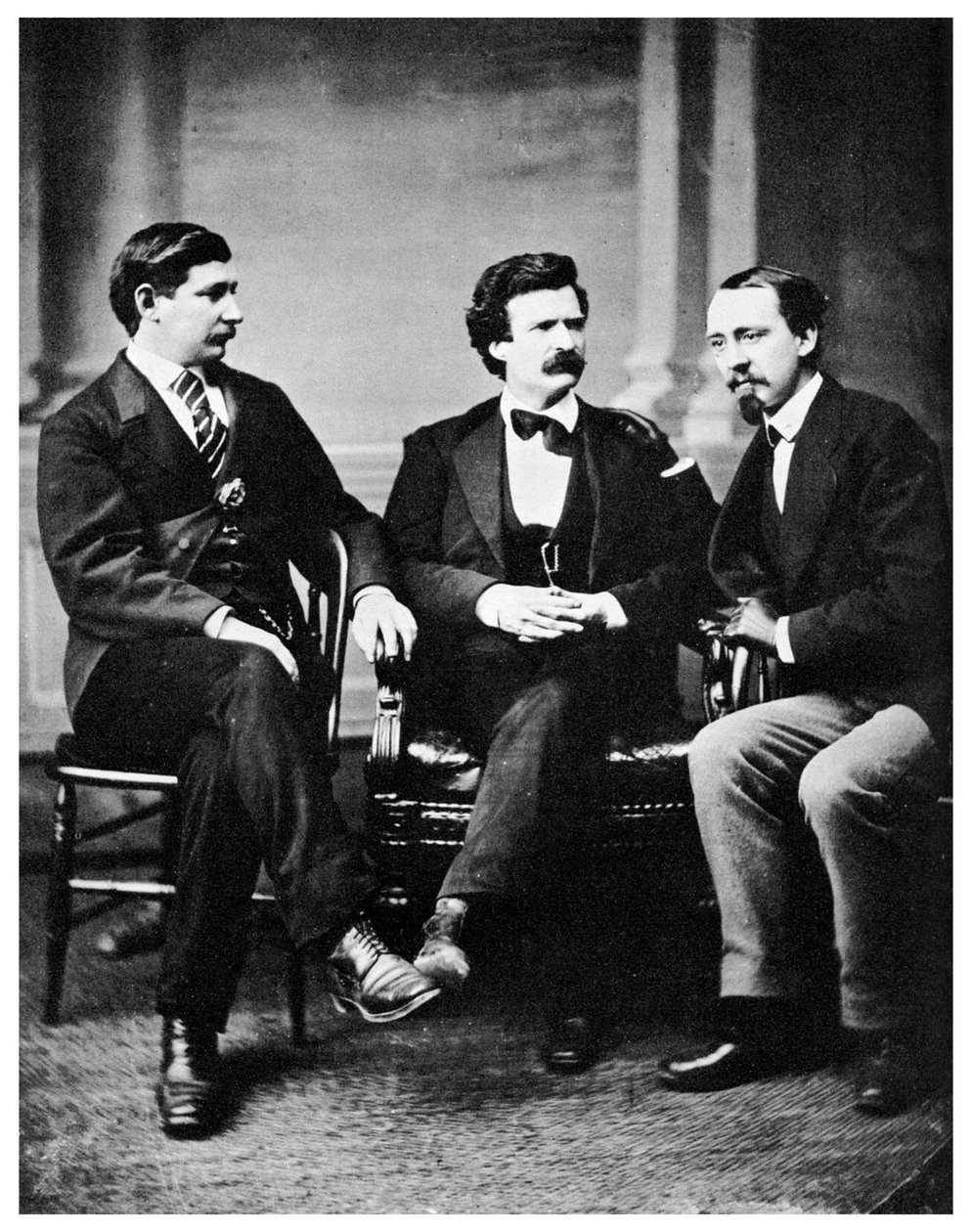 Alfred Townsend, Mark Twain og David Gray, 1871 1955 af Unbekannt