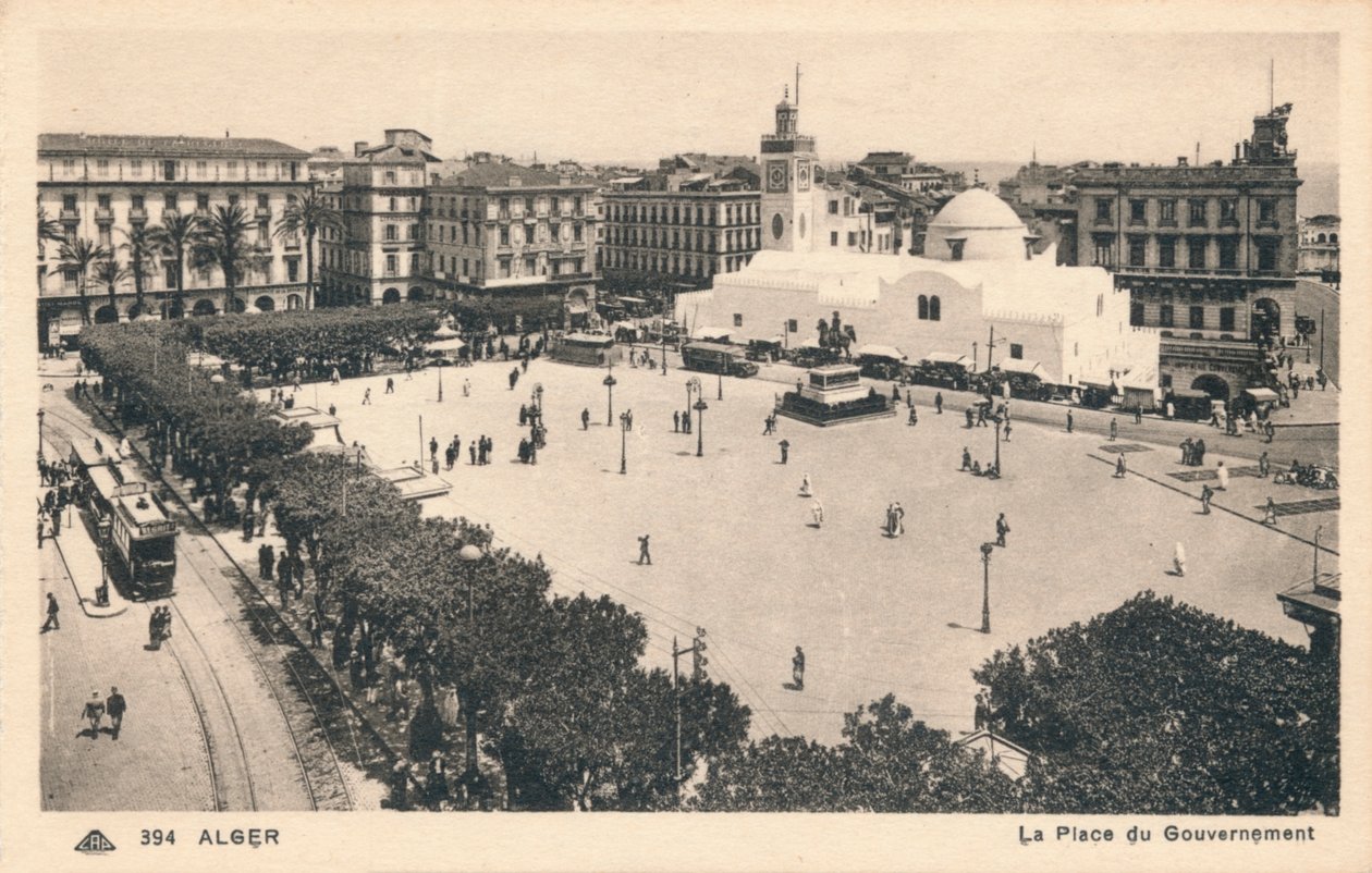 Algier - Regeringspladsen, ca. 1900 af Unbekannt