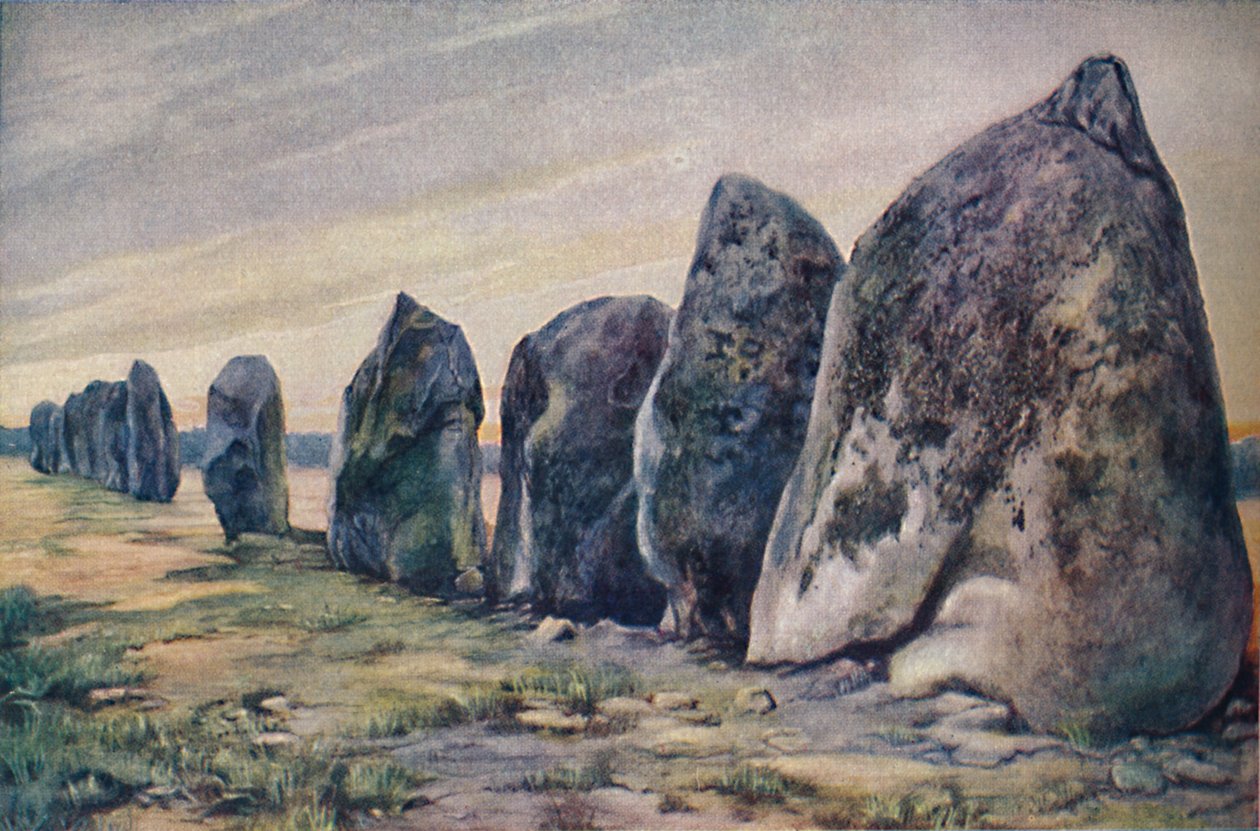 Alinements nær Carnac, Bretagne, Frankrig, c1920 af Unbekannt