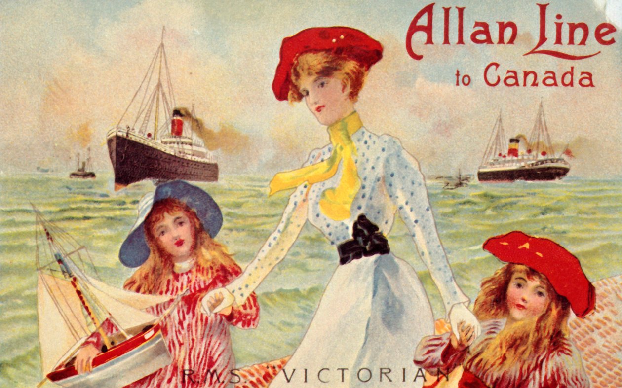 Allan Line til Canada, R.M.S. Victoriansk, c1910. af Unbekannt