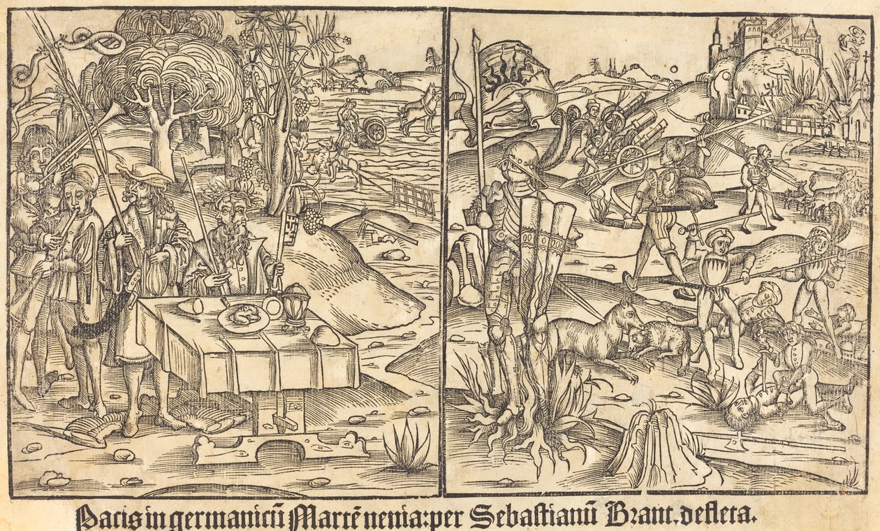 Allegori om krig og fred, 1499. af Unbekannt