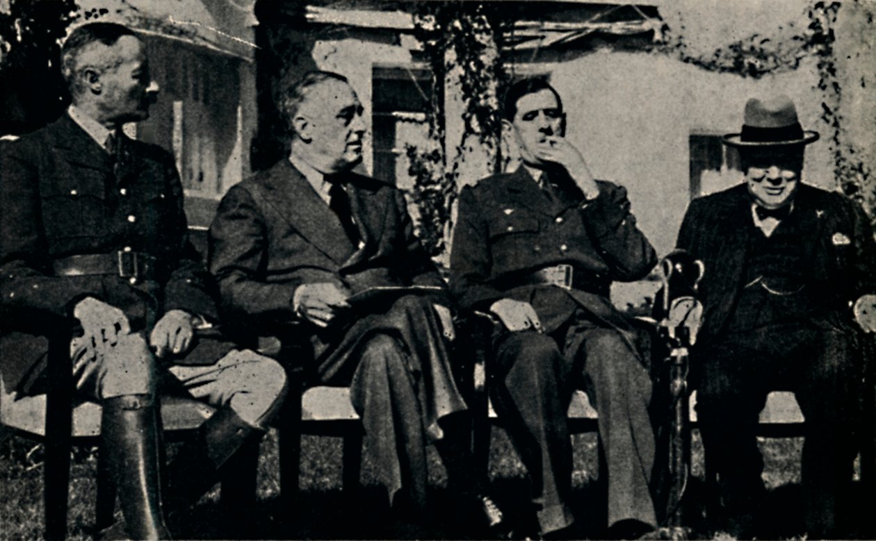 Allieredes konference i Casablanca, Fransk Marokko, januar 1943, 1945. af Unbekannt