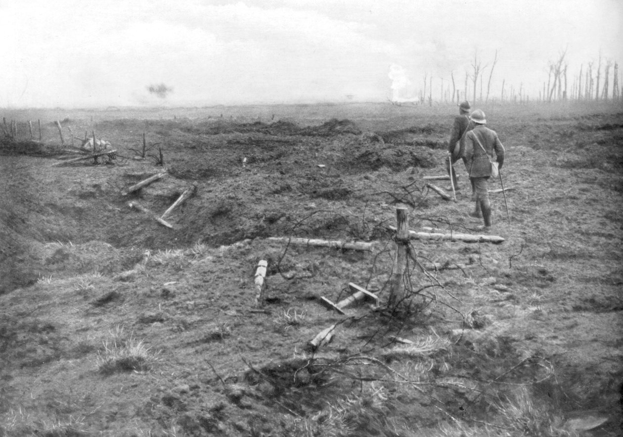Allierede tropper ved Yser-kanalen, Belgien, 31. juli 1917 af Unbekannt