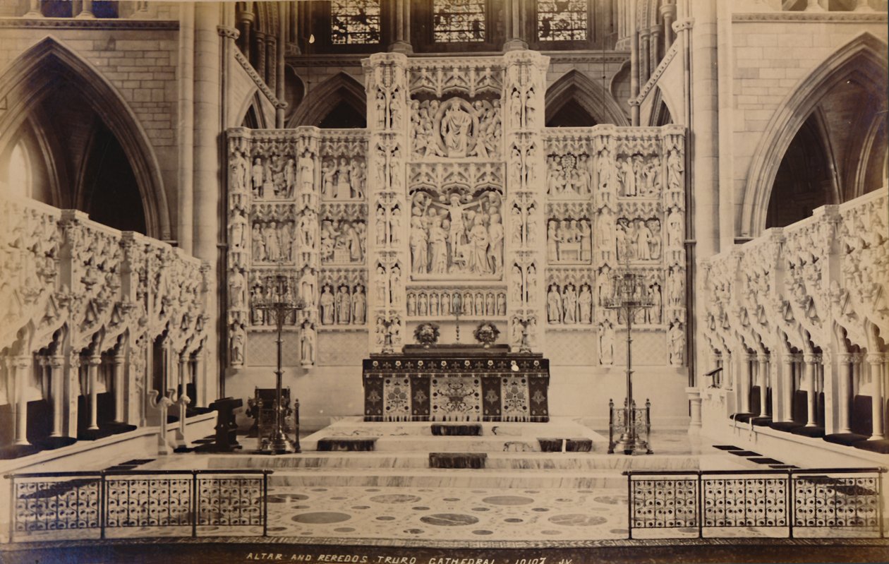 Alter og Reredos Truro-katedralen, 1929. af Unbekannt