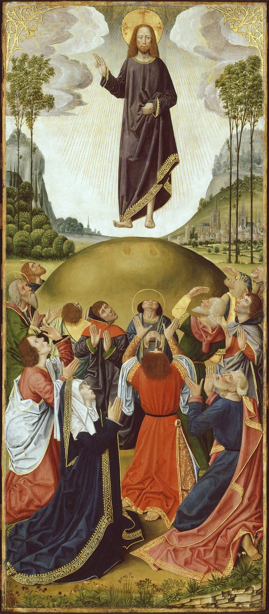 Altertavle fra Thuison-les-Abbeville: The Ascension, 14901500. af Unbekannt