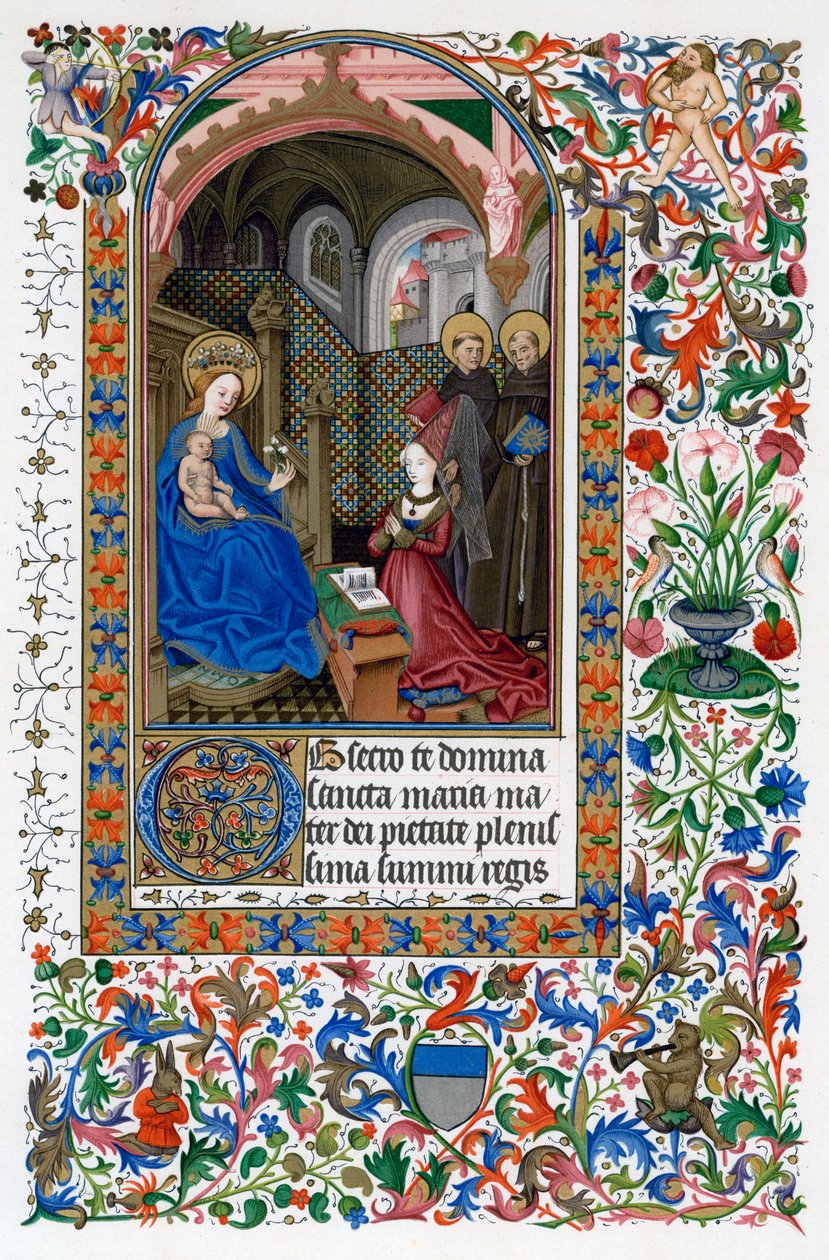 Amadee de Saluces og Jomfruen, midten af det 15. århundrede af Unbekannt