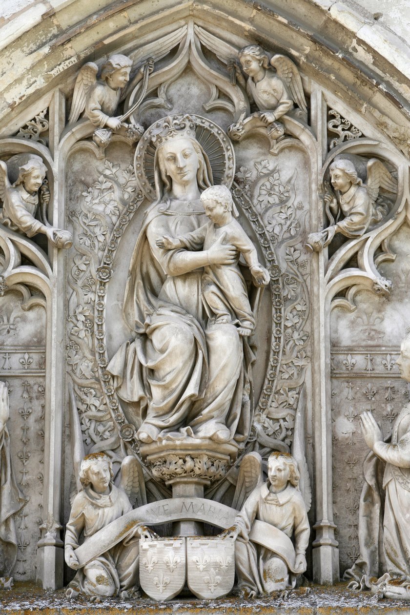 Amboise Castle Chapel Tympanum: Jomfru og barn, Amboise, Frankrig af Unbekannt