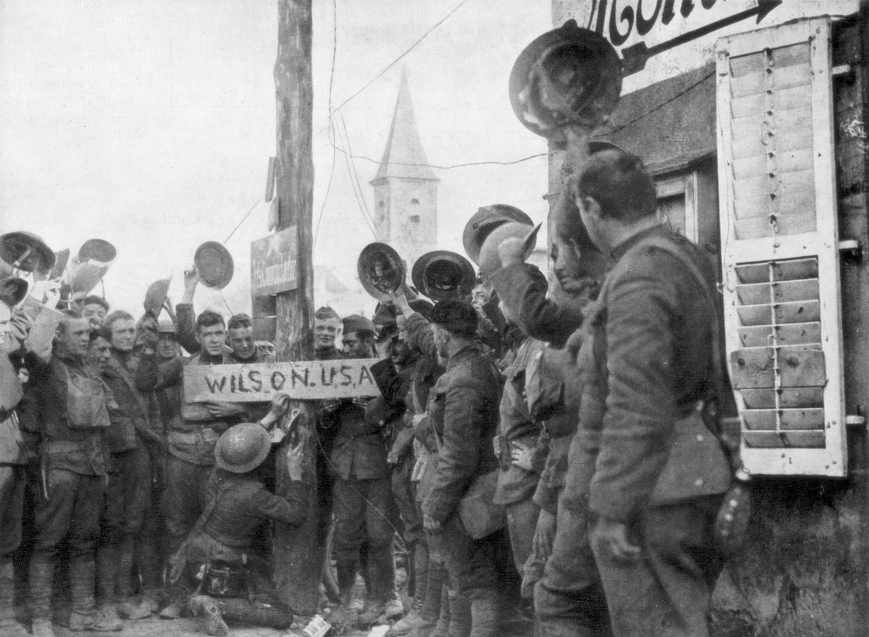 Amerikanske soldater i landsbyen Nonsard, nordøst for Saint-Mihiel, 1926 af Unbekannt