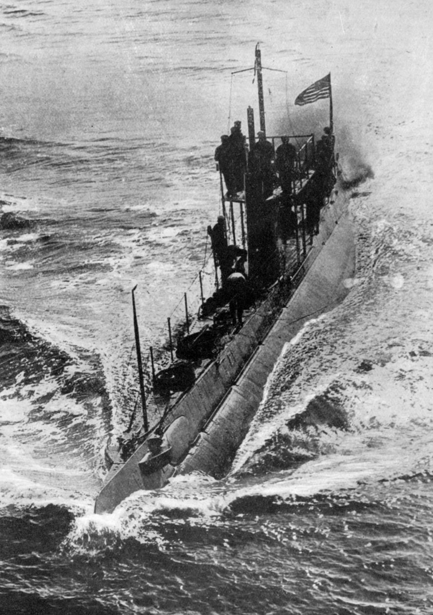 Amerikansk ubåd Beredskab i fuld fart, Første Verdenskrig, 1914-1918, c1920 af Unbekannt