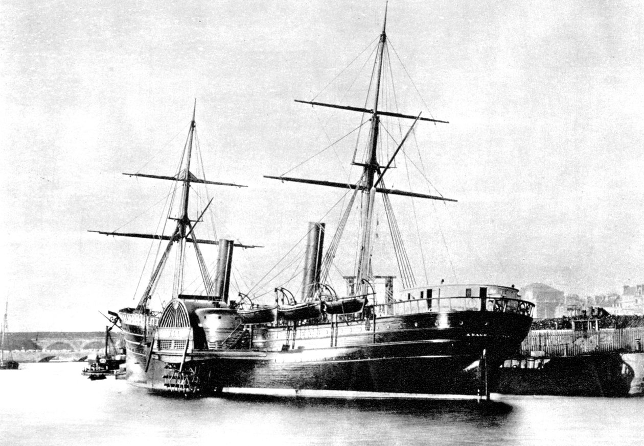 Amerikansk transatlantisk dampskib, Arago, 1856 af Unbekannt