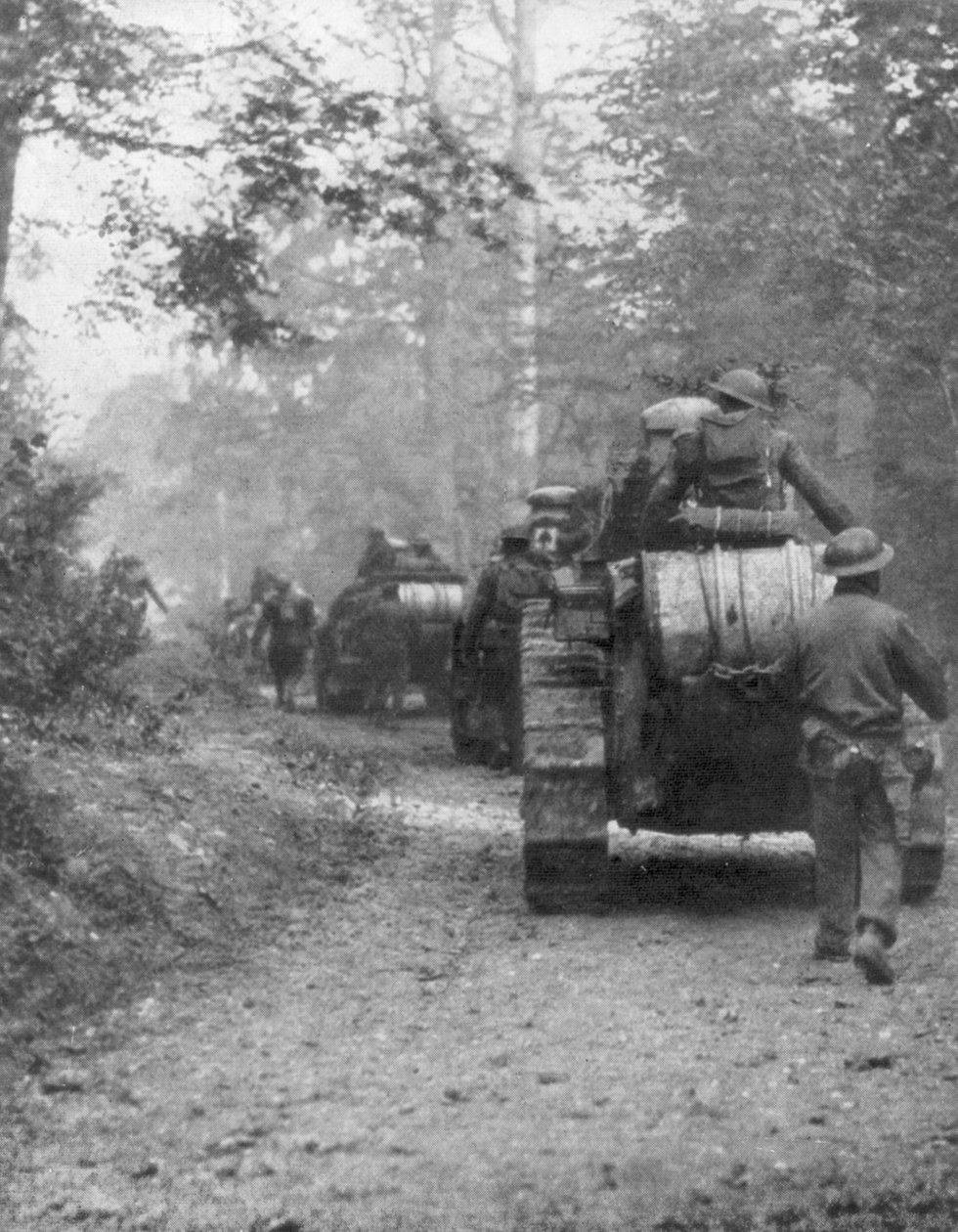 Amerikanere forbereder sig på angrebet på Argonne-skoven, Verdun, Frankrig, september 1918 af Unbekannt