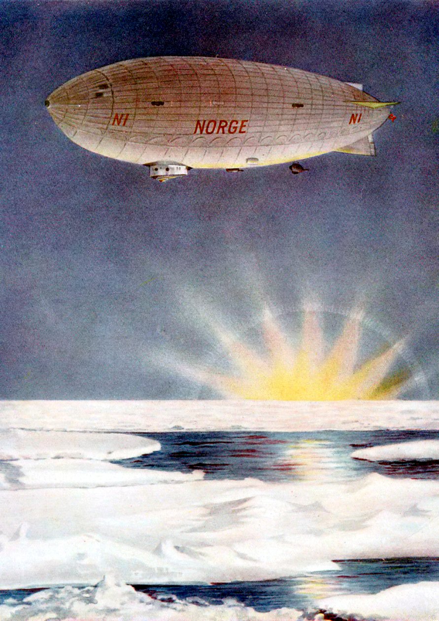 Amundsens luftskib, Norge, over Nordpolen, 1926. af Unbekannt