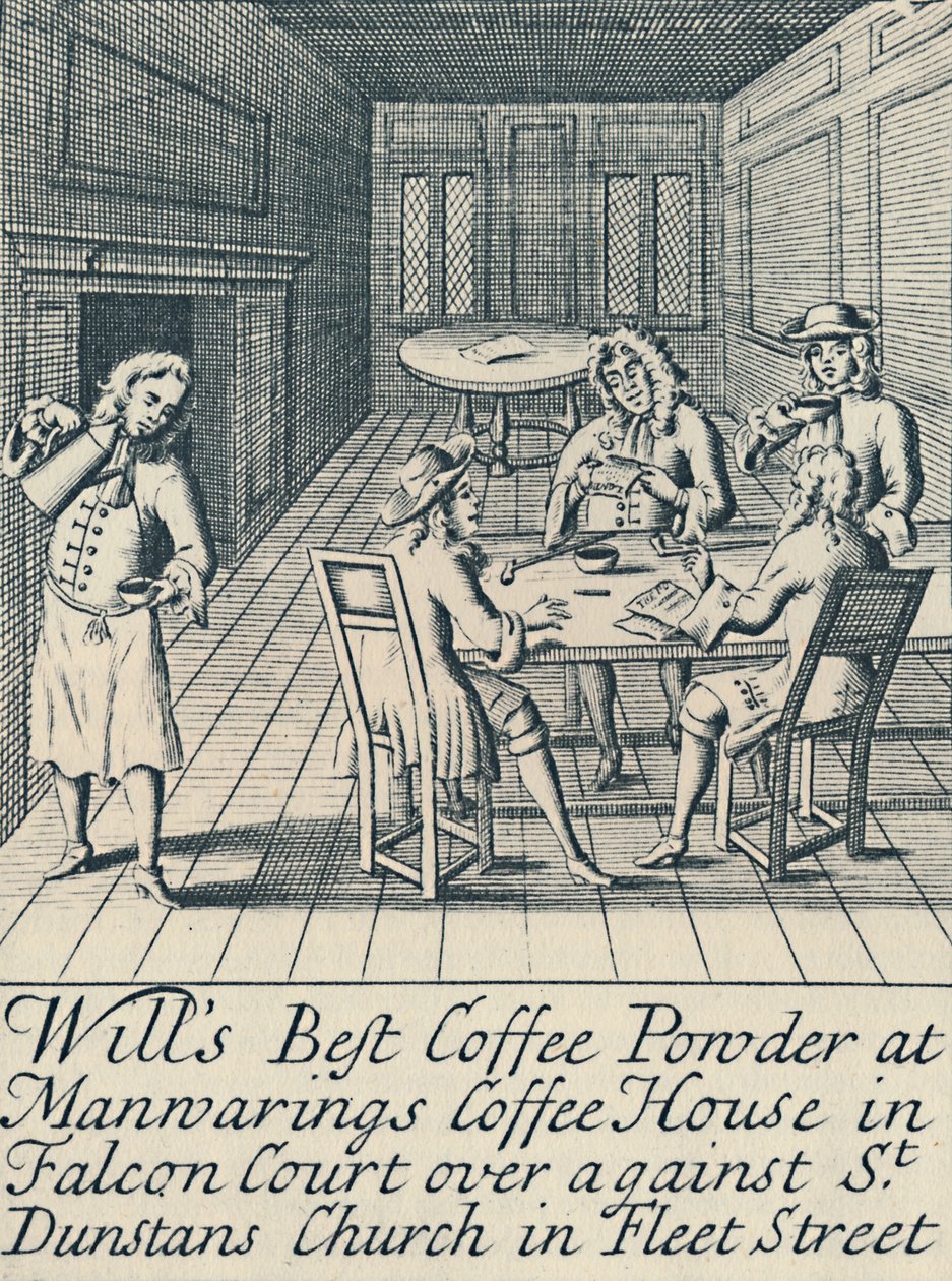 En annonce for Wills Coffee House ca. 1700, 1944. af Unbekannt