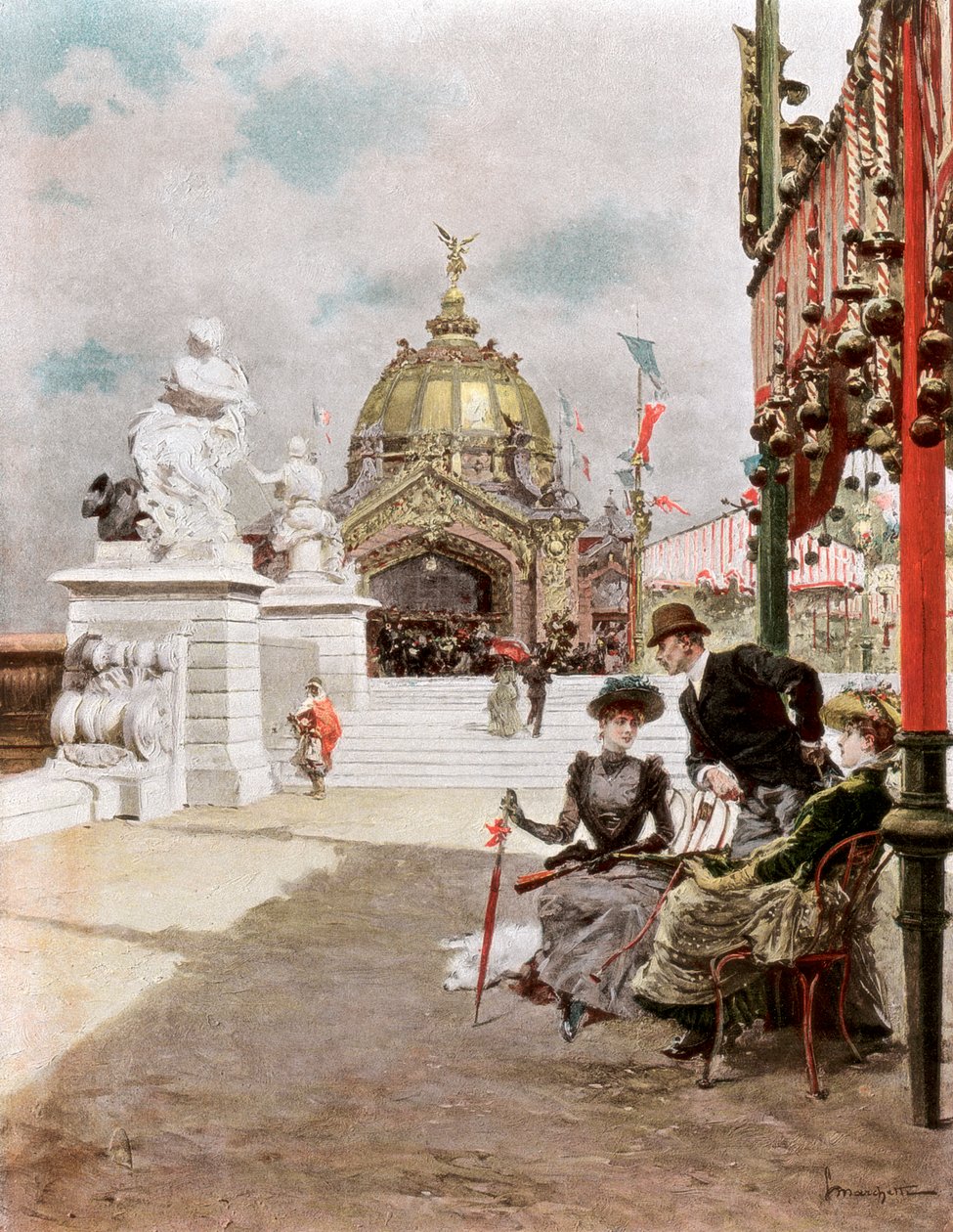 En eftermiddag på udstillingen, 1889 af Unbekannt